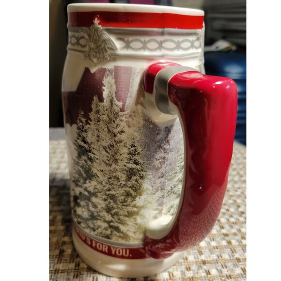 Budweiser 2017 Christmas Holiday Beer Stein 38th Anniversary Collector Edition - Picture 2 of 8